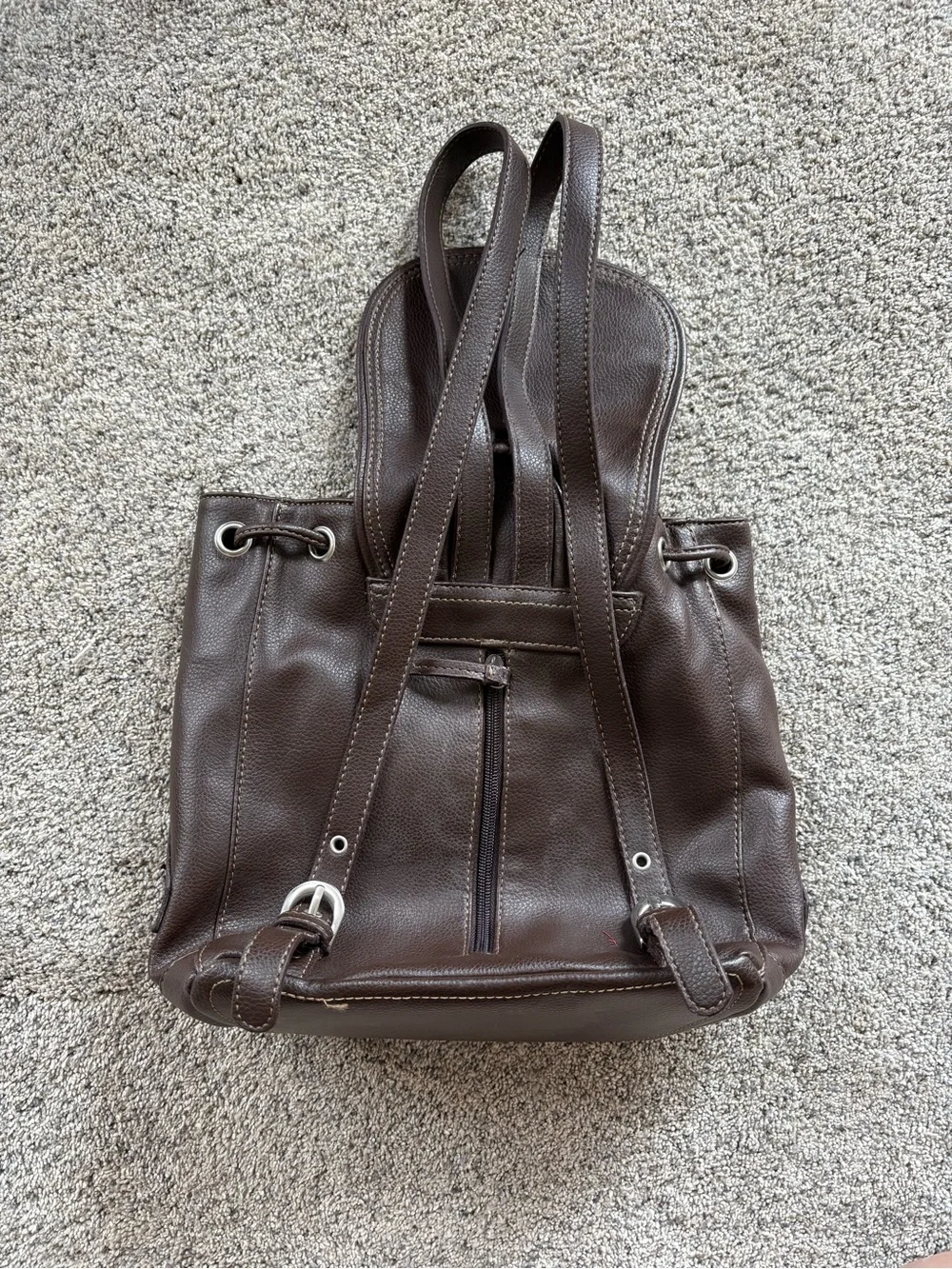 Vintage Nine West Classic Women's Brown Leather Backpack